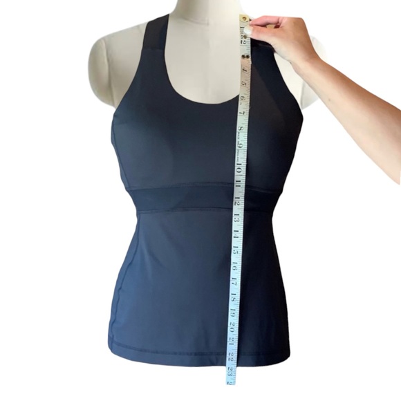Lululemon Shelf Bra Tank Top with Criss Cross Back Size 6 in Grey - Picture 8 of 11